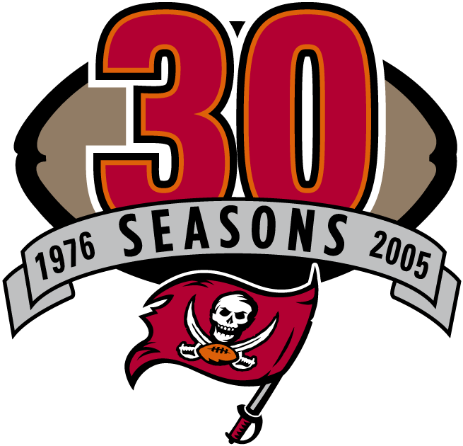 Tampa Bay Buccaneers 2005 Anniversary Logo iron on paper